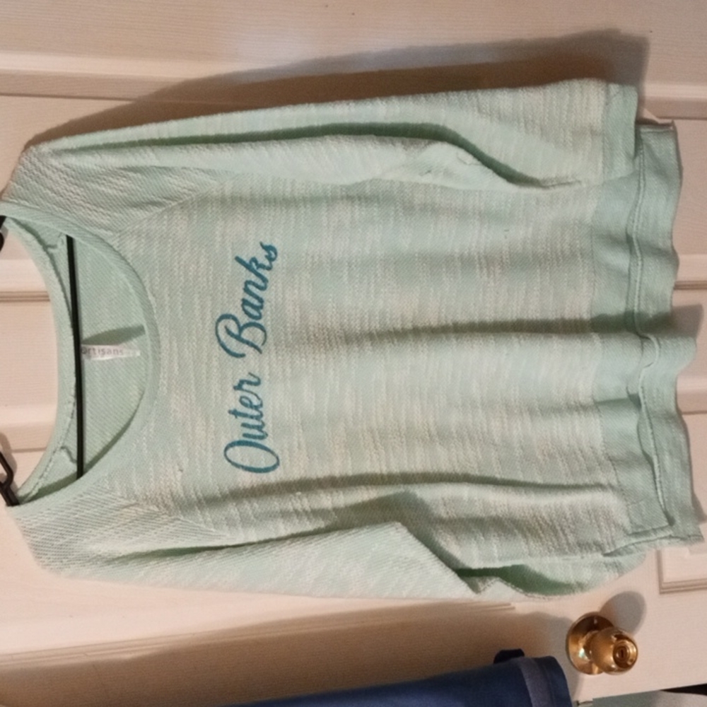 Teal 'outer banks' sweater